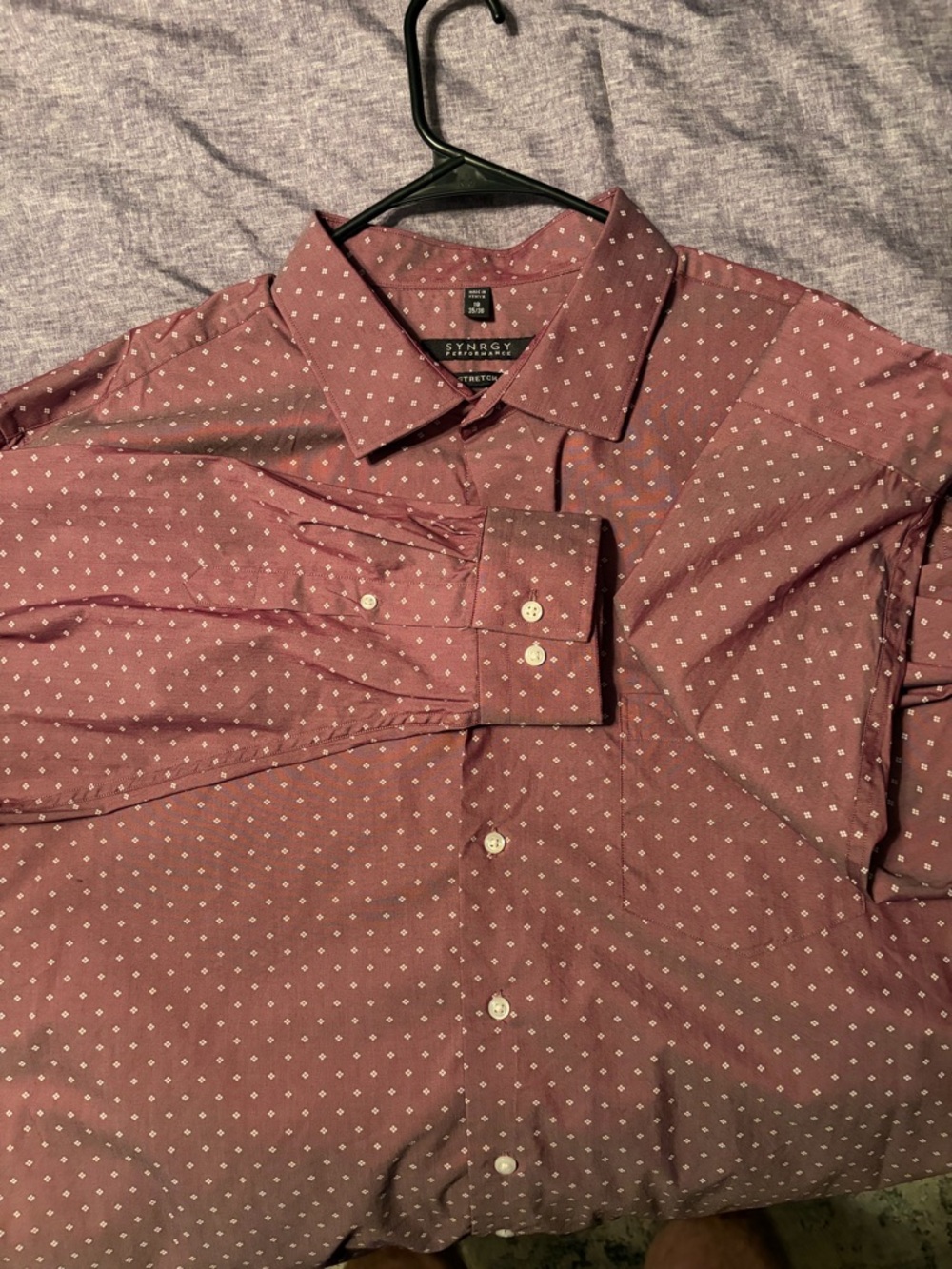 Synergy Men's Dot-Print Dress Shirt